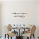 Imprinted Designs Lord Bless This Food Vinyl Wall Decal Sticker Art (8" H X 23" W) Black 8" x 23" 3