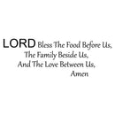 Imprinted Designs Lord Bless This Food Vinyl Wall Decal Sticker Art (12" H X 36" W) Black 12" x 36"