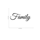 Family Lettering - Inspirational Quotes Wall Art Vinyl Decal - Decoration Vinyl Sticker - Motivational Wall Art Decal - Living Room Decor - Trendy Wall Art Quotes - Family Vinyl Sticker 3