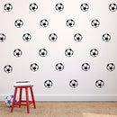 Pack of 25 Soccer Balls Vinyl Wall Art Decals - 1. each one - Bedroom Vinyl Wall Decor Stickers - Apartment Vinyl Decal Wall Decor - Kids Room Vinyl Wall Decals - Soccer Ball Pattern Vinyl 2