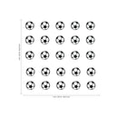 Pack of 25 Soccer Balls Vinyl Wall Art Decals - 1. each one - Bedroom Vinyl Wall Decor Stickers - Apartment Vinyl Decal Wall Decor - Kids Room Vinyl Wall Decals - Soccer Ball Pattern Vinyl 3