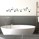Pack of 18 Soap Bubbles Vinyl Wall Art Decals - 1" x 4" - Bedroom Vinyl Wall Decor Stickers - Bathroom Vinyl Decal Wall Decor - Kids Room Vinyl Wall Decals - Soap Bubbles Pattern Vinyl Black 40" x 20" 3