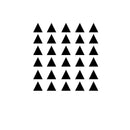 Set of 30 - Triangles Wall Decal Decor - 1.5" x 1.5" Each - Bedroom Living Room Wall Art Vinyl Stickers - Apartment Vinyl Decal - Kids Room Vinyl Wall Stickers Black 1.5" x 1.5" 4