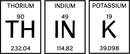 Wall Art Vinyl Decal - ’THINK’ Word Lettering - 13" x 32" Inspirational Wall Art Decor - Scientfic Educational Sticker Decals Periodic Table of Elements Living Room Bedroom Wall Decor Black 13" x 32" 4
