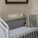 Vinyl Wall Art Decal Girls Custom Name - 'ISABELLA' Custom Text Name - Girls Bedroom Vinyl Wall Decals - Cute Wall Art Decals for Baby Girl Nursery Room Decor 2