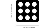 Makeup Set of 16 Vinyl Art Wall Decals - 1" to 4" Each - Vinyl Wall Stickers - Beauty Trend Vinyl Stickers - Bedroom Dorm Room Vinyl Stickers - Fashion Wall Art Vinyl Sticker Decor Black 1.5" x 1.5" 3
