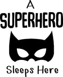 Vinyl Art Wall Decal - A Superhero Sleeps Here - Life Quote Decals For Kids Toddlers Sleep Time Home Bedroom Playroom Apartment Indoor Outdoor Entertainment Decor Stickers 4