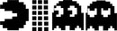 Vinyl Wall Art Decal - Pacman And Ghosts Inspired - 0.5" x 2.5" Each - Trendy Fun Decor For Light Switch Window Mirror Luggage Car Bumper Laptop Computer Sticker Skin Designs For Men Women Black 0.5" x 2.5" Each 4