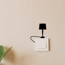 Vinyl Wall Art Decal - Small Lamp - 4" x 3" - Accessory Decor for Light Switch Window Mirror Luggage Car Bumper Laptop Computer Peel and Stick Skin Sticker Designs Black 4" x 3"