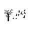 Vinyl Wall Art Decal - Tree And Birds - 2.- Cute Animal Decor For Light Switch Window Mirror Luggage Car Bumper Laptop Computer Peel And Stick Skin Sticker Designs   4