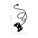 Vinyl Wall Art Decal - Small Wired Game Controller - 7" x 3" - Gaming Accessory Decor for Light Switch for Boys Girls Bedroom Wall - Laptop Computer Peel and Stick Skin Sticker Designs Black 7" x 3" 3