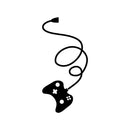 Vinyl Wall Art Decal - Small Wired Game Controller - 7" x 3" - Gaming Accessory Decor for Light Switch for Boys Girls Bedroom Wall - Laptop Computer Peel and Stick Skin Sticker Designs Black 7" x 3" 4