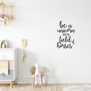 Vinyl Wall Art Decal - Be A Unicorn In A Field Of Horses - Motivational Quote Words - Teen Girl Bedroom Cute Little Girls Nursery Room Home Wall Decor - Trendy Modern Wall Sticker Decals 4