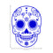 Vinyl Wall Art Decal - Day of The Dead Skull - 21" x 15" - Sugar Skull Mexican Holiday Seasonal Sticker - Kids Teens Adults Indoor Outdoor Wall Door Window Living Room Office Decor (21" x 15"; Blue) Blue 21" x 15" 3