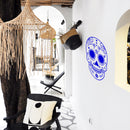Vinyl Wall Art Decal - Day of The Dead Skull - 21" x 15" - Sugar Skull Mexican Holiday Seasonal Sticker - Kids Teens Adults Indoor Outdoor Wall Door Window Living Room Office Decor (21" x 15"; Blue) Blue 21" x 15" 4