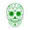 Vinyl Wall Art Decal - Day of The Dead Skull - 21" x 15" - Sugar Skull Mexican Holiday Seasonal Sticker - Kids Teens Adults Indoor Outdoor Wall Door Window Living Room Office Decor (21" x 15"; Green) Green 21" x 15"