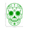 Vinyl Wall Art Decal - Day of The Dead Skull - 21" x 15" - Sugar Skull Mexican Holiday Seasonal Sticker - Kids Teens Adults Indoor Outdoor Wall Door Window Living Room Office Decor (21" x 15"; Green) Green 21" x 15" 2
