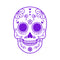 Vinyl Wall Art Decal - Day Of The Dead Skull - 21" x 15" - Sugar Skull Mexican Holiday Seasonal Sticker - Kids Teens Adults Indoor Outdoor Wall Door Window Living Room Office Decor (21" x 15"; Purple) Purple 21" x 15" 2