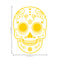 Vinyl Wall Art Decal - Day Of The Dead Skull - 21" x 15" - Sugar Skull Mexican Holiday Seasonal Sticker - Kids Teens Adults Indoor Outdoor Wall Door Window Living Room Office Decor (21" x 15"; Yellow) Yellow 21" x 15" 2