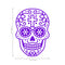 Vinyl Wall Art Decal - Day of The Dead Skull with Cross - 14" x 10" - Sugar Skull Mexican Holiday Seasonal Sticker - Teens Adults Indoor Outdoor Wall Door Living Room Office Decor (14" x 10"; Purple) Purple 14" x 10" 3