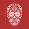 Vinyl Wall Art Decal - Day of The Dead Skull with Cross - 14" x 10" - Sugar Skull Mexican Holiday Seasonal Sticker - Teens Adults Indoor Outdoor Wall Door Living Room Office Decor (14" x 10"; White) White 14" x 10" 3