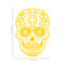 Vinyl Wall Art Decal - Day of The Dead Skull with Cross - 14" x 10" - Sugar Skull Mexican Holiday Seasonal Sticker - Teens Adults Indoor Outdoor Wall Door Living Room Office Decor (14" x 10"; Yellow) Yellow 14" x 10" 3