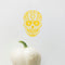 Vinyl Wall Art Decal - Day of The Dead Skull with Cross - 14" x 10" - Sugar Skull Mexican Holiday Seasonal Sticker - Teens Adults Indoor Outdoor Wall Door Living Room Office Decor (14" x 10"; Yellow) Yellow 14" x 10" 4