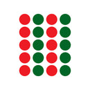 Set of 20 Vinyl Wall Art Decal - Red and Green Polka Dots - 5" x 5" Each - Christmas Seasonal Decor Sticker - Indoor Outdoor Window Home Living Room Bedroom Apartment Office Door Deccals Christmas 5" x 5" Each 3