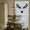 Vinyl Wall Art Decal - Reindeer Face - 20" x 23" - Christmas Seasonal Holiday Decoration Sticker - Indoor Outdoor Window Home Living Room Bedroom Apartment Office Door Decor (20" x 23"; Black) Black 20" x 23" 2