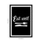 Vinyl Art Wall Decal - Eat Well - 30" x 21" - Modern Cursive Lettering Fork Knife Food Dining Room Kitchen Household Quotes - Positive Home Workplace Cafe Restaurant Eatery Decals Black 30" x 21"