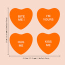 Set of 4 Valentines Day Vinyl Wall Art Decal - Assorted Heart Candies - 10" x 11" Each - Valentine’s Home Living Room Bedroom Fun Indoor Outdoor Apartment Coffee Shop Decor (10" x 11" Each; Orange) Orange 10" x 11" each 2