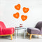 Set of 4 Valentines Day Vinyl Wall Art Decal - Assorted Heart Candies - 10" x 11" Each - Valentine’s Home Living Room Bedroom Fun Indoor Outdoor Apartment Coffee Shop Decor (10" x 11" Each; Orange) Orange 10" x 11" each 3