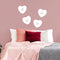 Set of 4 Valentines Day Vinyl Wall Art Decal - Assorted Heart Candies - 10" x 11" Each - Valentine’s Home Living Room Bedroom Fun Indoor Outdoor Apartment Coffee Shop Decor (10" x 11" Each; White) White 10" x 11" each 3