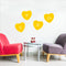 Set of 4 Valentines Day Vinyl Wall Art Decal - Assorted Heart Candies - 10" x 11" Each - Valentine’s Home Living Room Bedroom Fun Indoor Outdoor Apartment Coffee Shop Decor (10" x 11" Each; Yellow) Yellow 10" x 11" each 3