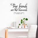Vinyl Wall Art Decal - True Friends are Like Diamonds - Inspirational Quote for Home Living Room Bedroom Decor - Trendy Modern Apartment Dorm Room Sticker Decals (15" x 23"; Red)   2