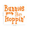 Easter Day Vinyl Wall Art Decal - Bunnies Be Hoppin - Resurrection Sunday Pascha Holiday Modern Cute Home Living Room Bedroom Apartment Office Work Decor (21" x 23"; Orange)