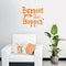 Easter Day Vinyl Wall Art Decal - Bunnies Be Hoppin - Resurrection Sunday Pascha Holiday Modern Cute Home Living Room Bedroom Apartment Office Work Decor (21" x 23"; Orange)   2