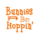 Easter Day Vinyl Wall Art Decal - Bunnies Be Hoppin - Resurrection Sunday Pascha Holiday Modern Cute Home Living Room Bedroom Apartment Office Work Decor (21" x 23"; Orange)   3