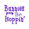 Easter Day Vinyl Wall Art Decal - Bunnies Be Hoppin - 21" x 23" - Resurrection Sunday Pascha Holiday Modern Cute Home Living Room Bedroom Apartment Office Work Decor (21" x 23"; Purple) Purple 21" x 23"