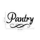 Vinyl Wall Art Decal - Pantry - 4.6" x 9" - Text Lettering Food Cupboard Storeroom Label For Home Dining Room Kitchen Sticker Decor - Modern Apartment Peel And Stick Adhesive Decals Black 4.6" x 9"