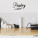 Vinyl Wall Art Decal - Pantry - 4.- Text Lettering Food Cupboard Storeroom Label For Home Dining Room Kitchen Sticker Decor - Modern Apartment Peel And Stick Adhesive Decals 3
