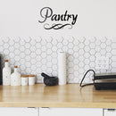 Vinyl Wall Art Decal - Pantry - 4.6" x 9" - Text Lettering Food Cupboard Storeroom Label For Home Dining Room Kitchen Sticker Decor - Modern Apartment Peel And Stick Adhesive Decals Black 4.6" x 9" 3
