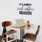 Vinyl Wall Art Decal - It’s Always Iced Coffee Season - Witty Modern Adult Jokes Home Coffee Shop Lovers Kitchen Work Decor - Trendy Apartment Bedroom Business Quote (13" x 22"; Black)   2