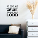 Vinyl Wall Art Decal - As for Me and My House We Will Serve The Lord Joshua 24:15 - 22. Bible Faith Home Bedroom Living Room Apartment Kitchen Dining Room Quotes   3
