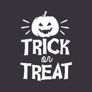 Vinyl Wall Art Decal - Trick Or Treat Pumpkin - 23" x 17" - Trendy Spooky Halloween Quote For Home Entryway Front Door Store Coffee Shop Restaurant Seasonal Decoration Sticker White 23" x 17"