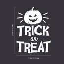 Vinyl Wall Art Decal - Trick Or Treat Pumpkin - 23" x 17" - Trendy Spooky Halloween Quote For Home Entryway Front Door Store Coffee Shop Restaurant Seasonal Decoration Sticker White 23" x 17" 5