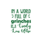 Vinyl Wall Art Decal - In A World Full Of Grinches - 26" x 22" - Fun Trendy Christmas Winter Season Quote For Home Living Room Playroom Office Work Coffee Shop Decoration Sticker Green 26" x 22" 4