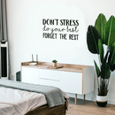 Vinyl Wall Art Decal - Don't Stress Do Your Best - 17" x 31" - Modern Positive Motivational Quote For Home Bedroom Living Room Office Workplace Store School Gym Decoration Sticker Black 17" x 31" 2