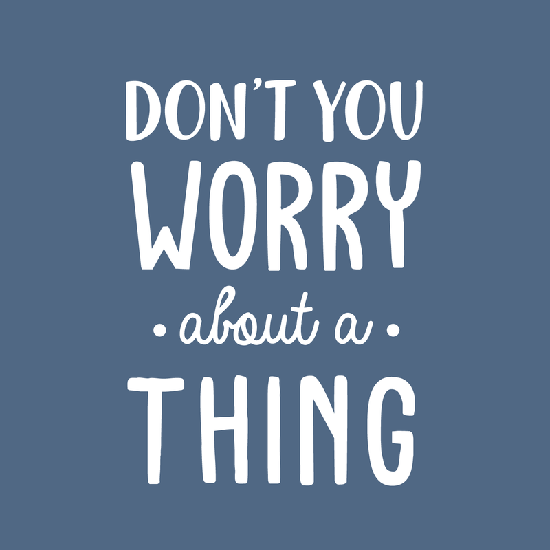 Vinyl Wall Art Decal - Don't You Worry About A Thing - 24" x 17" - Modern Inspirational Quote For Home Bedroom Living Room Closet Office Playroom Decoration Sticker White 24" x 17" 5