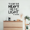 Vinyl Wall Art Decal - It Is Easy To Be Heavy Hard To Be Light - Modern Inspirational Quote For Home Bedroom Living Room Workplace Office Decoration Sticker   2